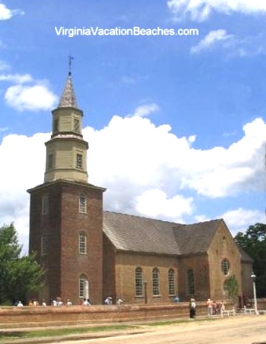 Historic Bruton Parish Church - Popular Colonial Williamsburg Attraction - Virginia