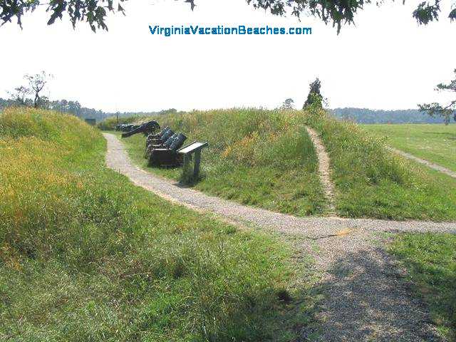 Yorktown Battlefield Cannons - Popular Virginia Vacation Attraction